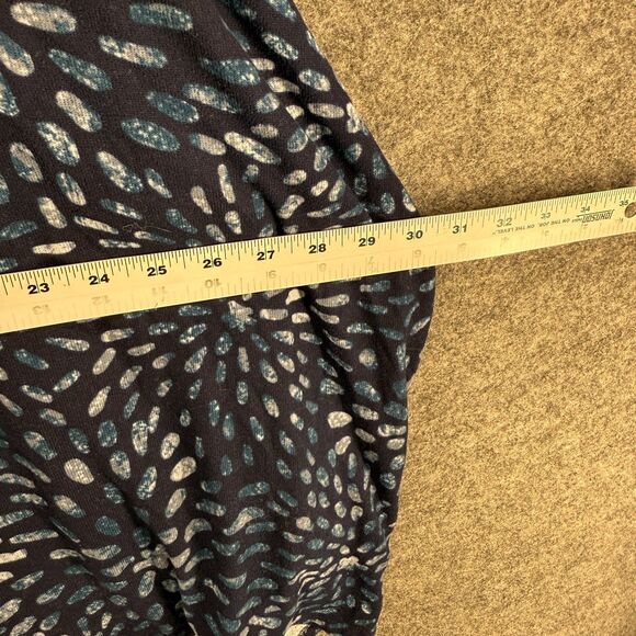 LulaRoe Top Women M Medium Blue Geometric Turtleneck Long Sleeve Casual Comfort - Picture 5 of 7